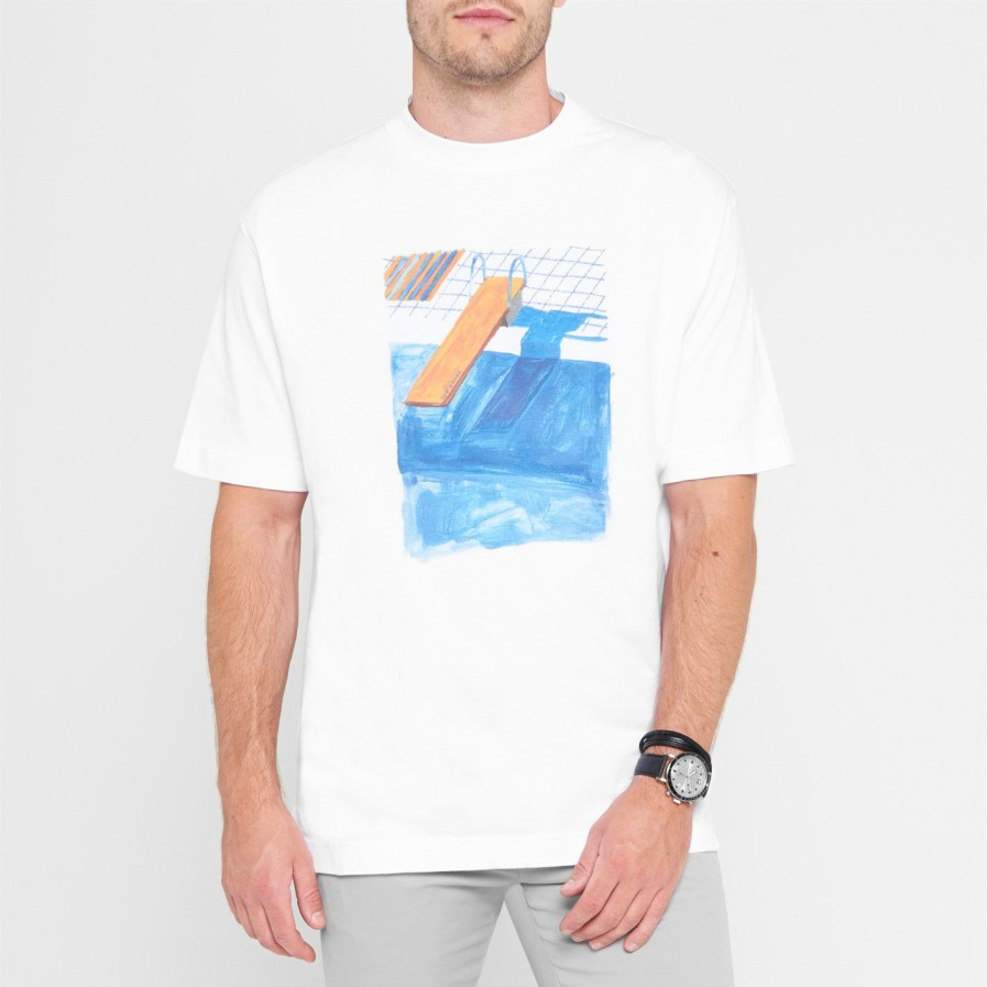 Men Ted Baker | Ted Baker Arafura T Shirt For T-Shirts Colour White