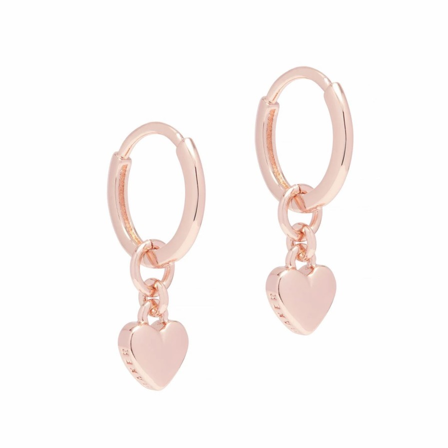 Accessories Ted Baker | Ted Baker Harrye Sweetheart Huggie Earrings For Earrings Colour Rose Gold