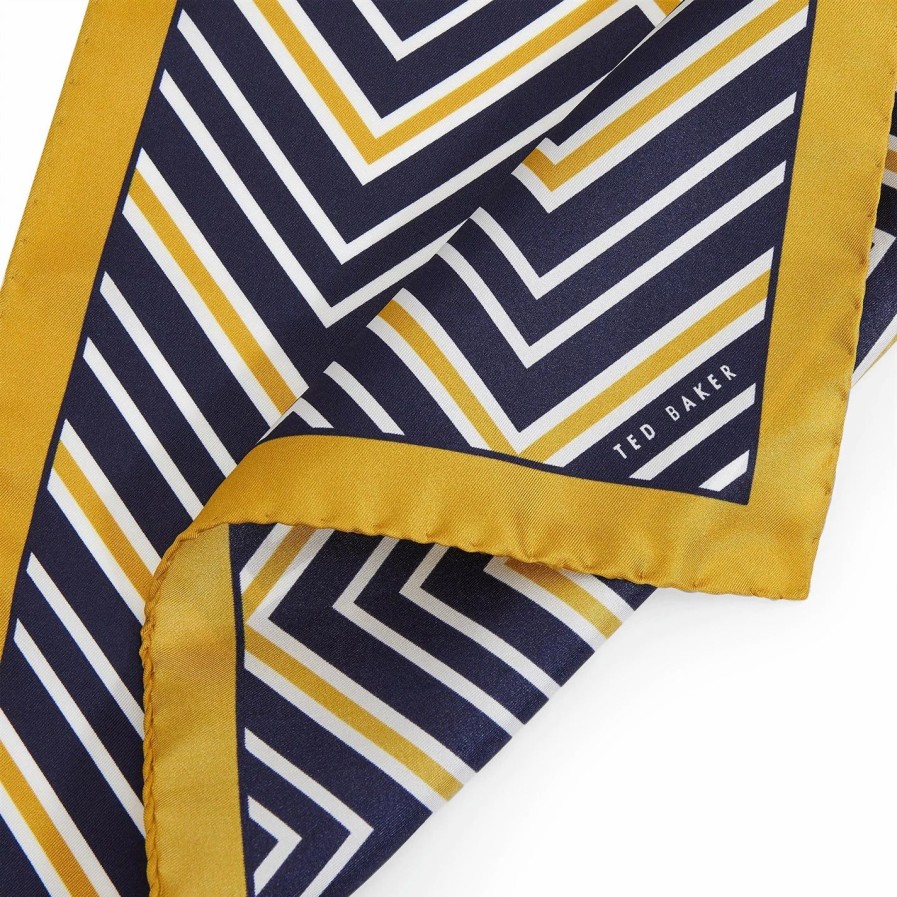 Accessories Ted Baker | Ted Baker Ted Baker Wellow Pocket Square Mens For Handkerchiefs Colour Yellow