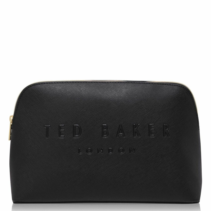 Bags & Luggage Ted Baker | Ted Baker Crosshatch Debossed Washbag For Makeup Cases & Washbags Colour Black