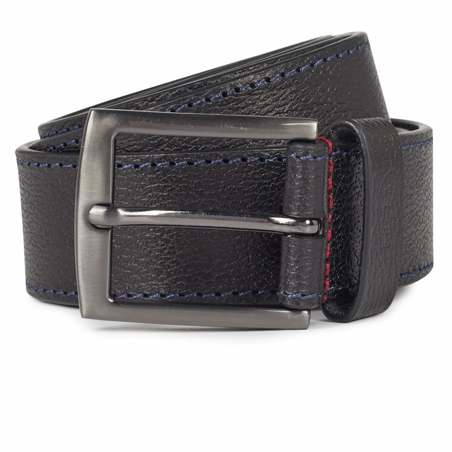 Accessories Ted Baker | Ted Baker Ted Baker Acoin Stitch Belt Mens For Men'S Belts Colour Black