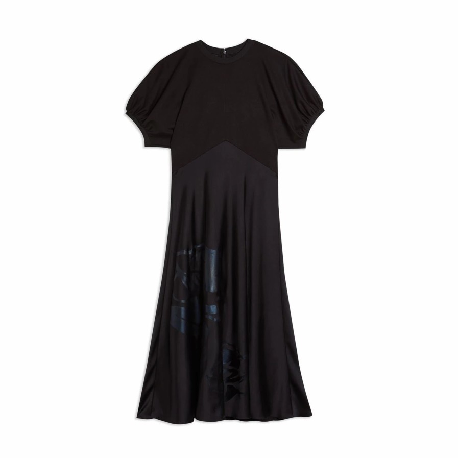 Women Ted Baker | Ted Baker Nieve Midi Dress For Dresses Colour Black