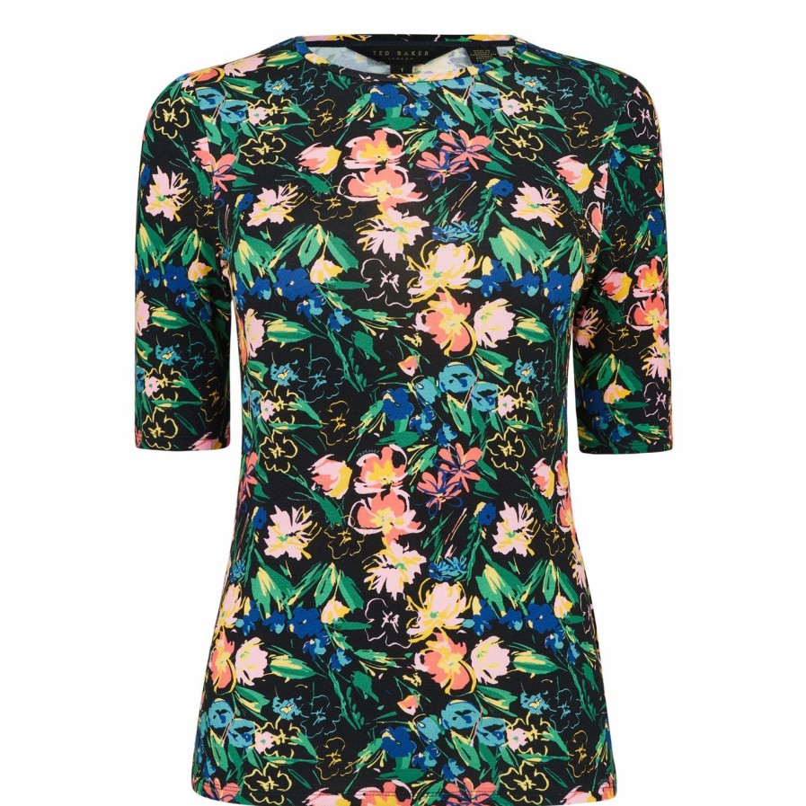 Women Ted Baker | Ted Baker Donisha Top For Tops Colour Black