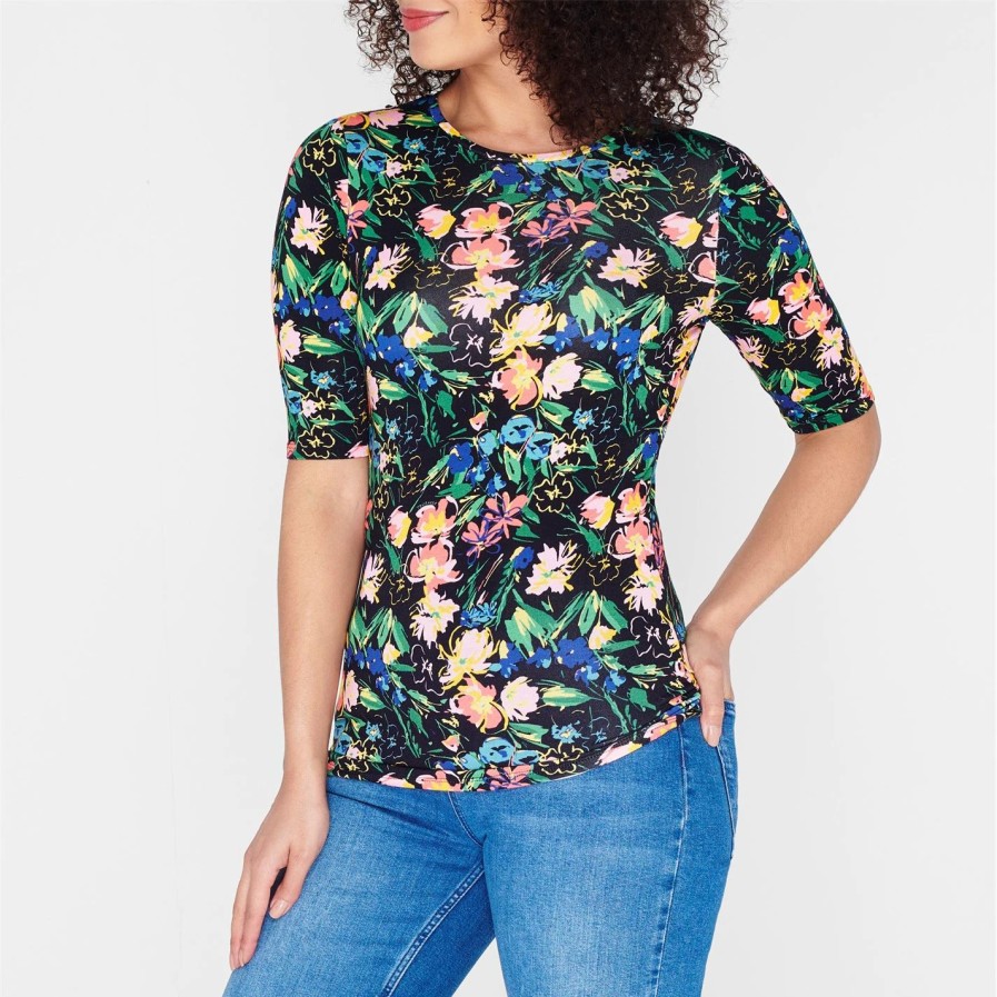 Women Ted Baker | Ted Baker Donisha Top For Tops Colour Black