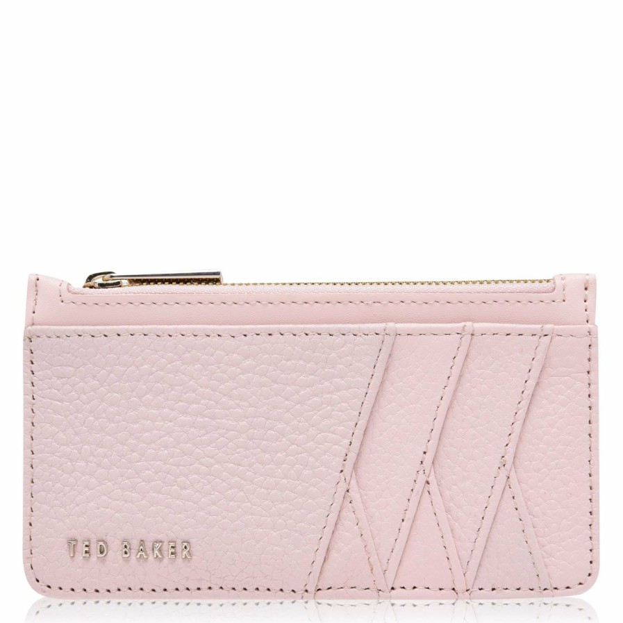 Bags & Luggage Ted Baker | Ted Baker Gerii Softleather Card Holder For Purses Colour Lt-Pink