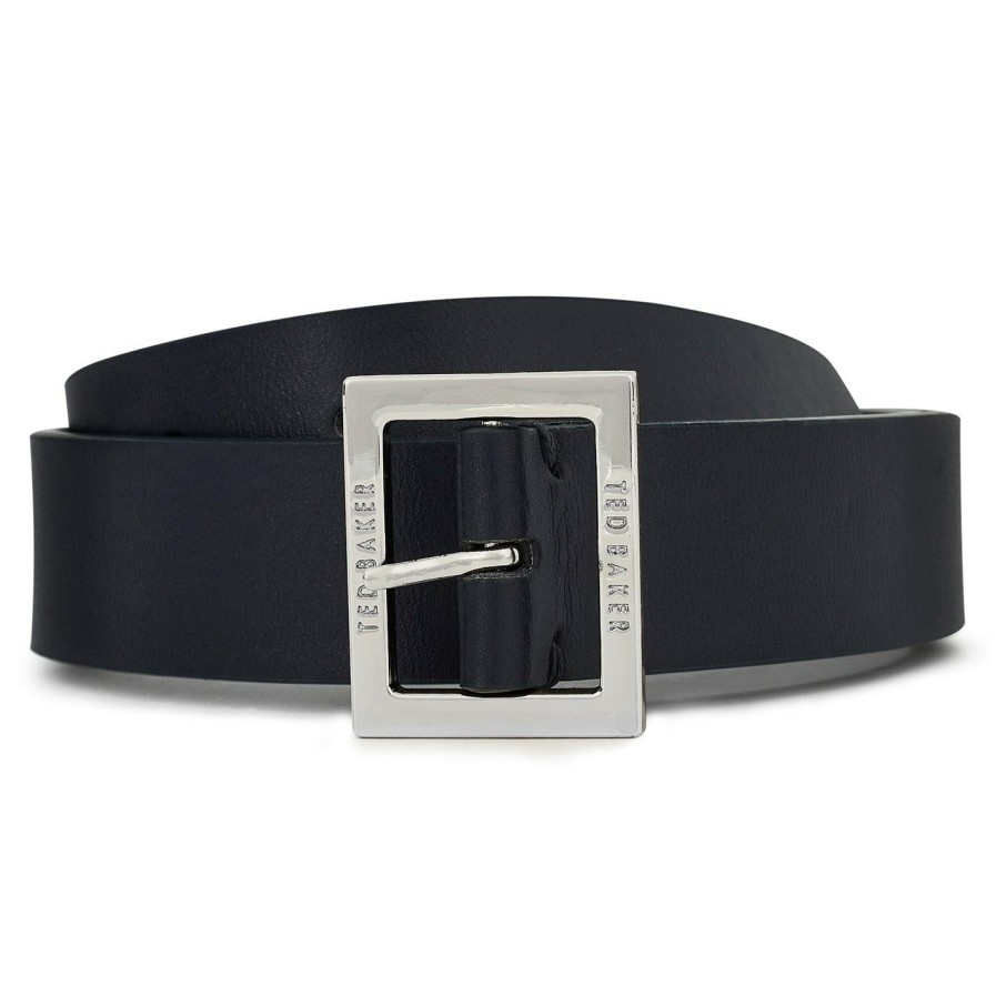 Accessories Ted Baker | Ted Baker Gy Buckle D Belt For Ladies' Belts Colour Navy