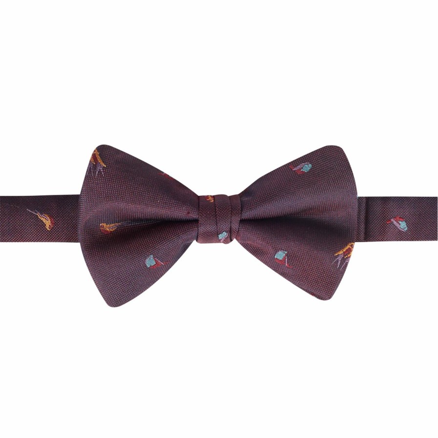 Accessories Ted Baker | Ted Baker Ted Baker Junbow Bow Tie Mens For Ties Colour Dark Red