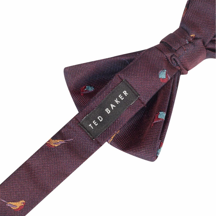 Accessories Ted Baker | Ted Baker Ted Baker Junbow Bow Tie Mens For Ties Colour Dark Red