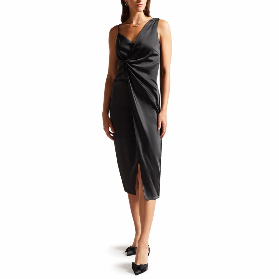 Women Ted Baker | Ted Baker Ted Baker Odellia Slip Dress Womens For Dresses Colour Black