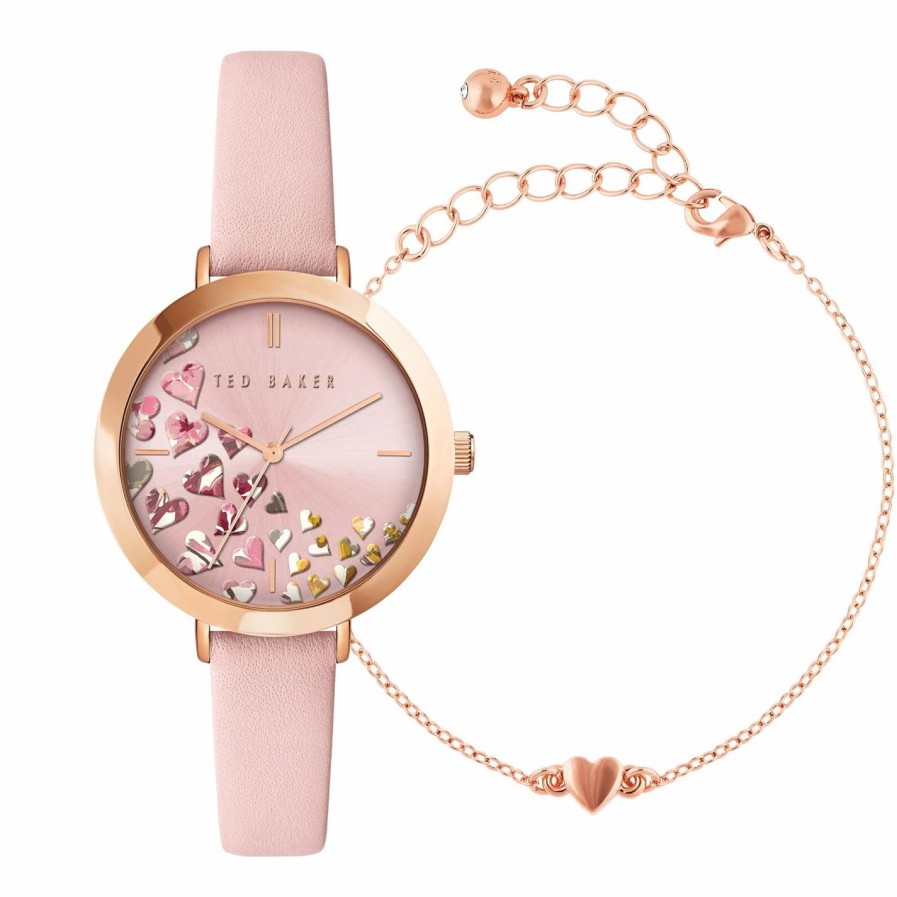 Accessories Ted Baker | Ted Baker Ted Ammy Hearts Gift Ld10 For Ladies' Watches Colour Pink/Rose Gold