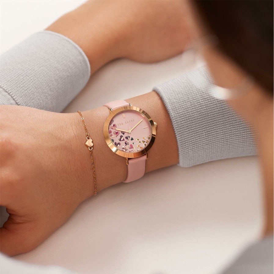 Accessories Ted Baker | Ted Baker Ted Ammy Hearts Gift Ld10 For Ladies' Watches Colour Pink/Rose Gold